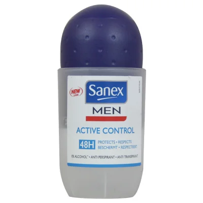 Sanex deodorant roll-on 50 ml. Men active control 48h.