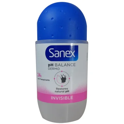 Sanex deodorant roll-on 50 ml. Dermo invisible.