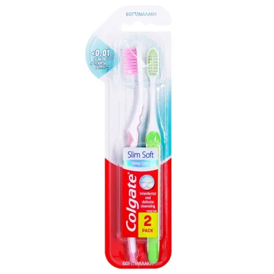 Colgate Slim Soft Toothbrush 2 Pack
