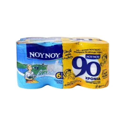 NoyNoy Evaporated Milk Light 6x400g Νουνού Γάλα Εβαπορέ Ελαφρύ 6x400g