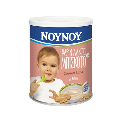 NOYNOY Farine Lactée with Biscuit 300g ΝΟΥΝΟΥ Φαρίν Λακτέ με Μπισκότο 300g