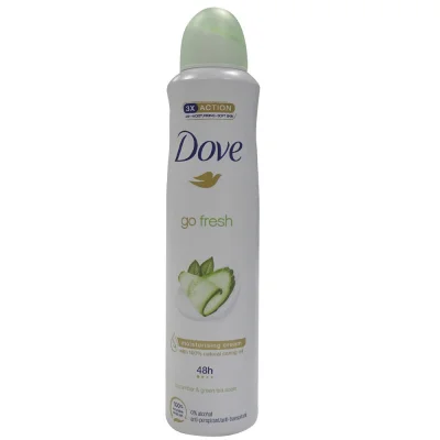 Dove deodorant spray 250 ml. Go Fresh cucumber & green tea.