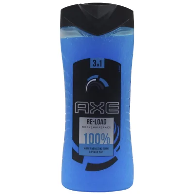 AXE gel 400 ml. Re-loaded 3 in 1 body and hair.