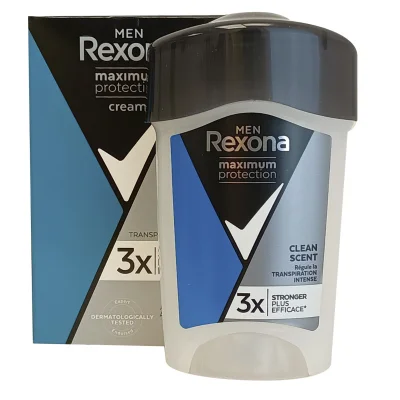 Rexona stick deodorant 45 ml. Men maximum protection clean scent.