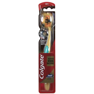 Colgate toothbrush 1 u. Soft 360º gold charcoal infused.