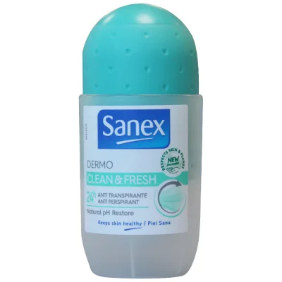Sanex deodorant roll-on 50 ml. Clean & fresh.
