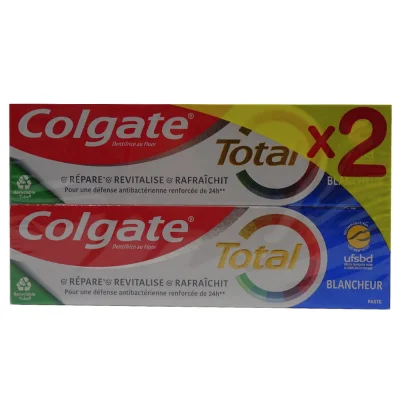 Colgate toothpaste 2X75 ml Total whitening.