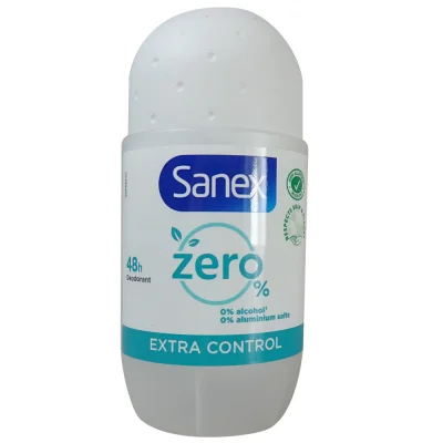 Sanex deodorant roll-on 50 ml. Zero % extra control.
