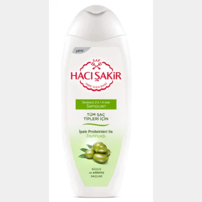 Hacı Şakir Shampoo with Olive Oil for All Hair Types 500 ml