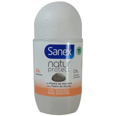 Sanex deodorant roll-on 50 ml. Natur protect alum stone sensitive skin.