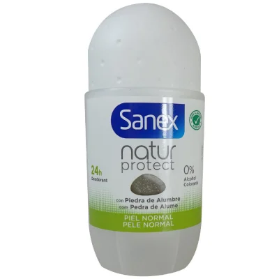 Sanex deodorant roll-on 50 ml. Natur protect alum stone normal skin.