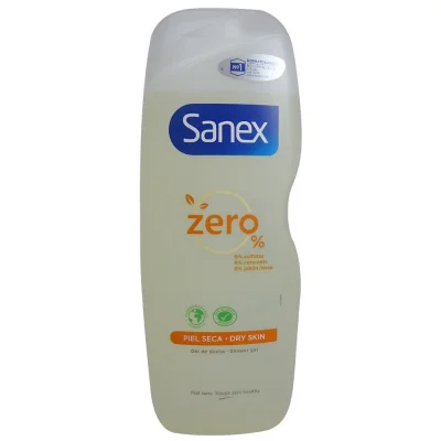 Sanex shower gel 600 ml. Zero dry skin.