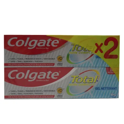 Colgate toothpaste 2X75 ml. Total purifying gel.