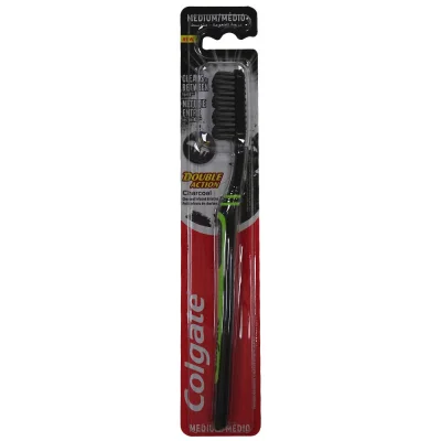 Colgate toothbrush 1u. Double action charcoal medium.
