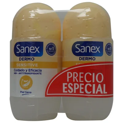 Sanex deodorant roll-on 2X50 ml. Sensitive.