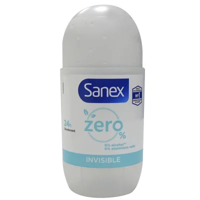 Sanex deodorant roll-on 50 ml. Zero % Invisible.