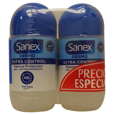 Sanex deodorant roll-on 2X50 ml. Extra control.