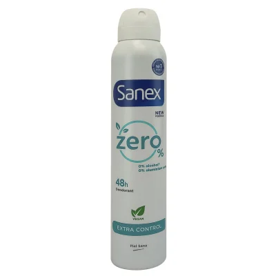Sanex spray deodornat 200 ml. Zero extra control.