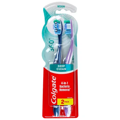 Colgate 360 Medium Toothbrush 2 Pack