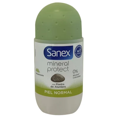 Sanex deodorant roll-on 50 ml. Mineral protect normal skin.