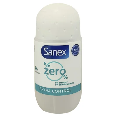 Sanex deodorant roll-on 50 ml. Zero extra control.
