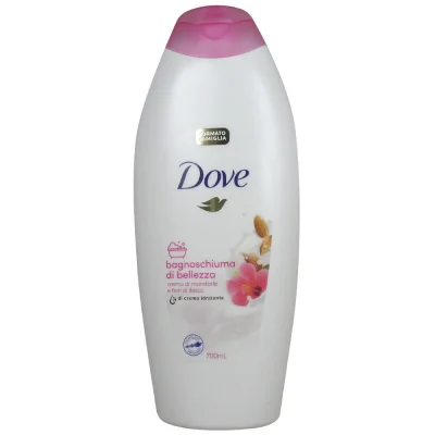 Dove bath gel 700 ml. Almond cream and hibiscus flower.