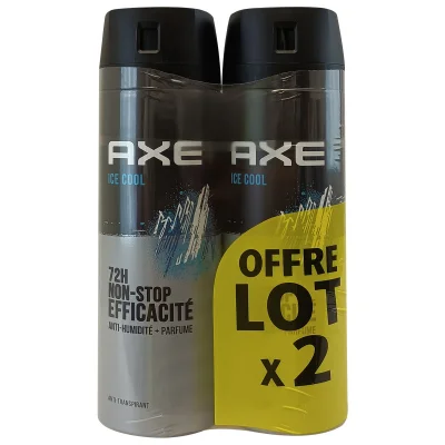AXE deodorant bodyspray 2x200 ml. Ice cool.