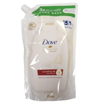 Dove bath gel 750 ml. Eco-refill silk.