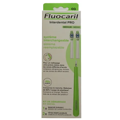 Fluocaril toothbrush replaceable + 2 refill. PRO interdental soft.