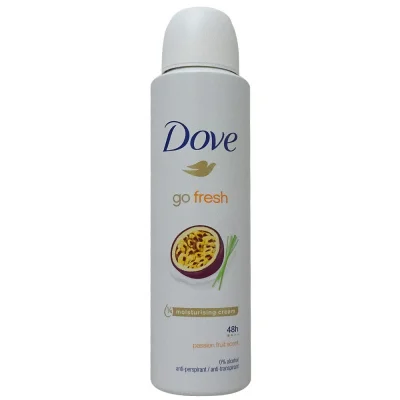 Dove deodorant spray 150 ml. Passion fruit y lemongrass.