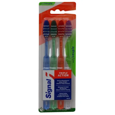 Signal toothbrush 4 u. Ttriple action soft.