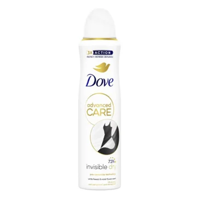 DOVE DEO SPRAY ADVANCED 150ml INVISIBLE