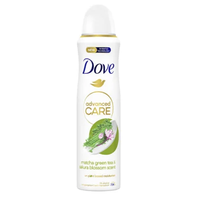 DOVE DEO SPRAY ADVANCED 150ml MATCHA GREEN TEA & SAKURA BLOSSOM
