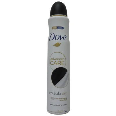 Dove deodorant spray 200 ml. Advanced care invisible dry.