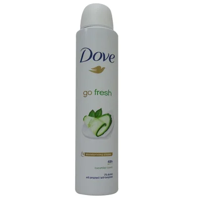 Dove deodorant spray 200 ml. Go fresh cucumber.