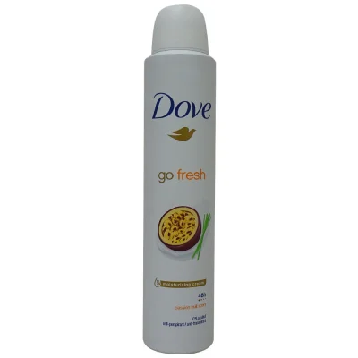 Dove deodorant spray 200 ml. Go fresh passion fruit.