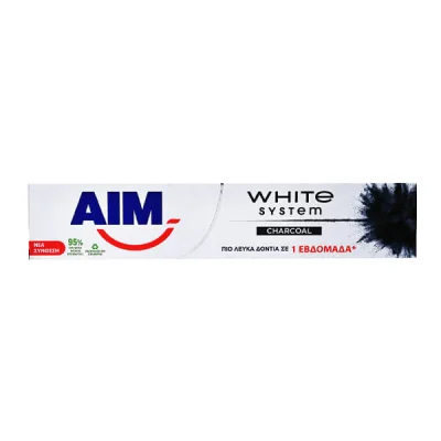 AIM WHITE SYSTEM CHARCOL 75ml TOOTHPATSE