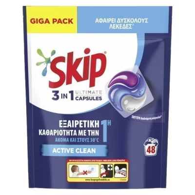 SKIP TRIO WASHING TABLETS 48pcs. 1013gr. ACTIVE CLEAN