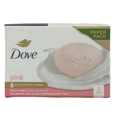 Dove bar soap 2X90 gr. Pink.