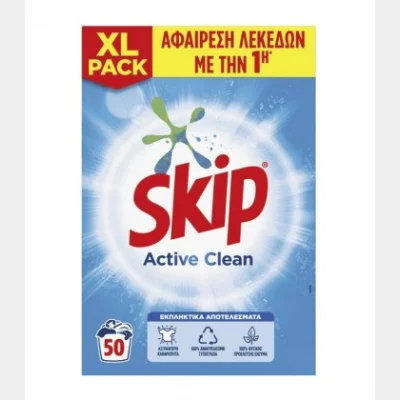 SKIP POWDER 50M ACTIVE CLEAN 3.250kg