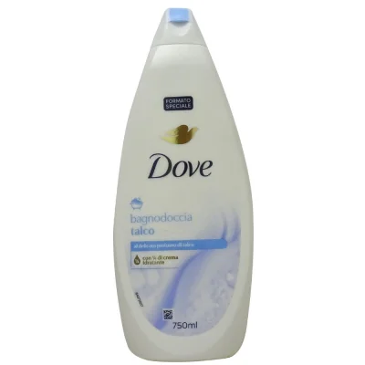 Dove bath gel 750 ml. Talcum.