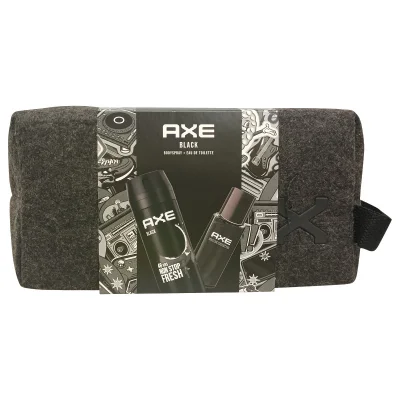 AXE pack Black toiletry bag + deodorant bodyspray 150 ml. + eau de toilette 100 ml.