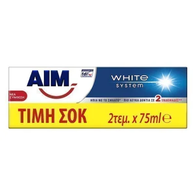 AIM WHITE SYSTEM 2x75ml SOK PRICE