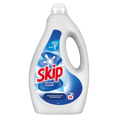 SKIP LIQUID LAUNDRY DETERGENT 34washes 1,53 lit ACTIVE CLEAN