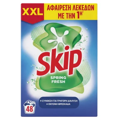 SKIP LAUNDRY POWDER DETERGENT 48washes 3,120kg SPRING FRESH
