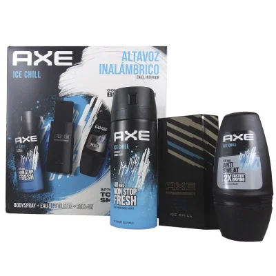 AXE pack Ice Chill deodorant 150 ml. + cologne 50 ml. + roll-on 50 ml. + wireless speaker.
