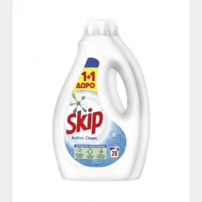 SKIP ΥΓΡΟ ΠΛΥΝΤΗΡΙΟΥ 28Μ ACTIVE CLEAN 2Χ1,4lt Χ2 ΣΕΤ