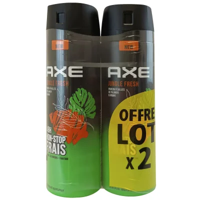 AXE deodorant bodyspray 2x200 ml. Jungle fresh.