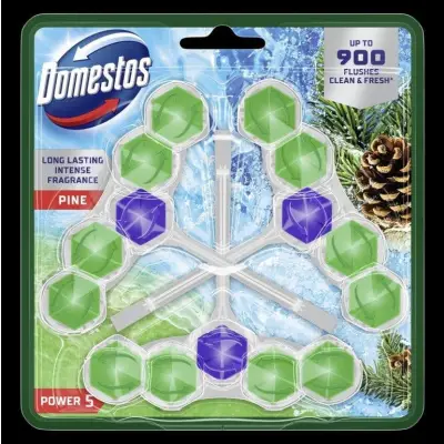 Domestos Toilet Holder Pine Power 5 3x50g