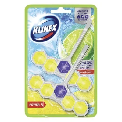 KLINEX WC BLOCK POWER 5 2x50gr. GREEN LEMON